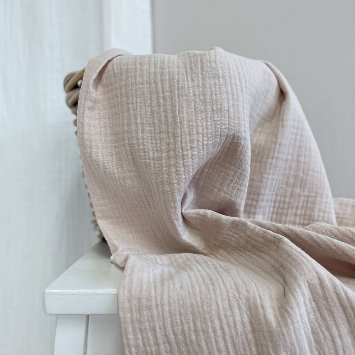 Organic Cotton muslin / dark petale