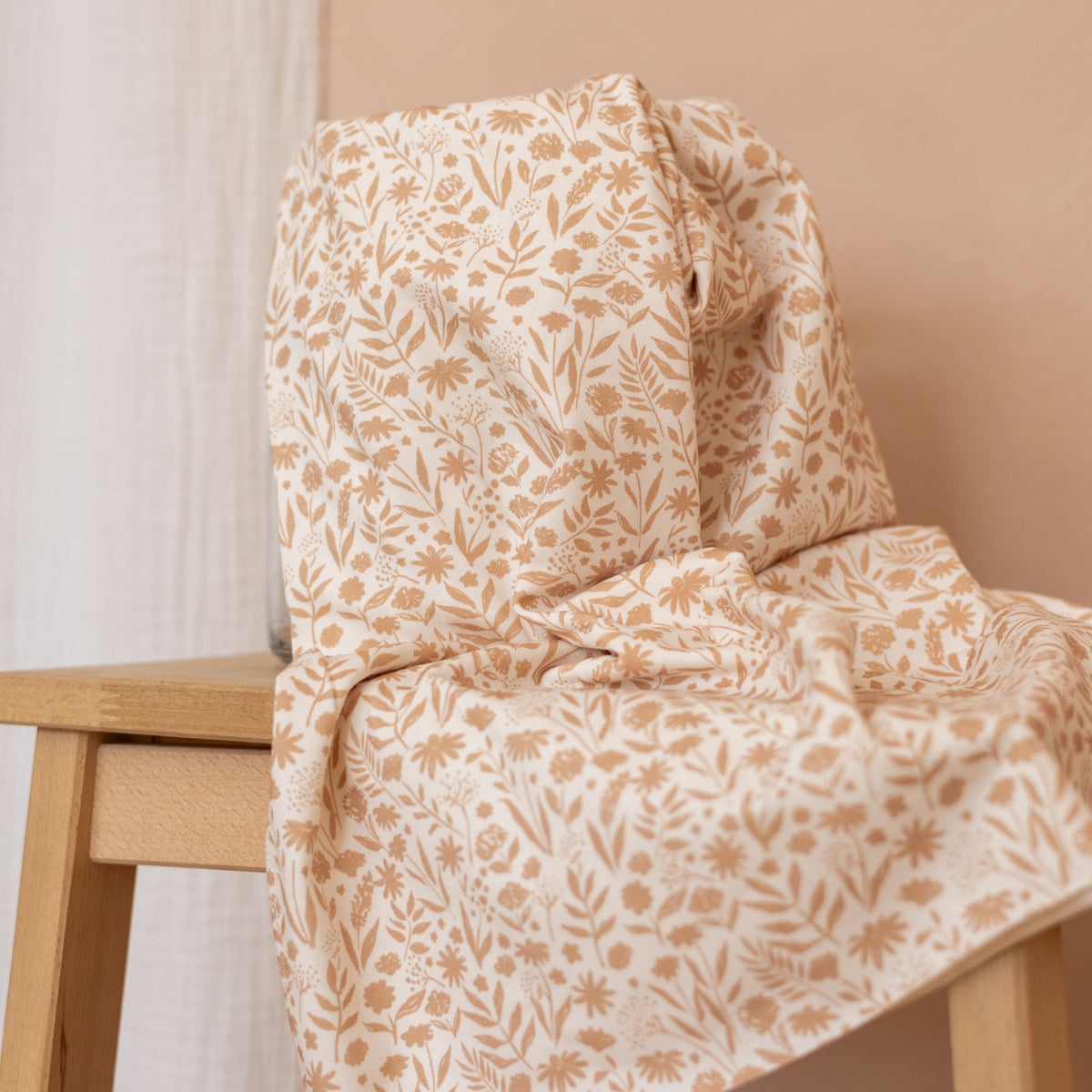 Cotton jersey / wildflower - nude – mylittlefabricshop