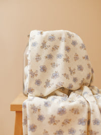 100% Cotton Pointoille / Delicate Blue Flowers