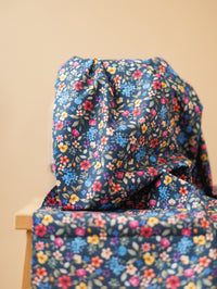 Cotton Poplin / Navy Meadow