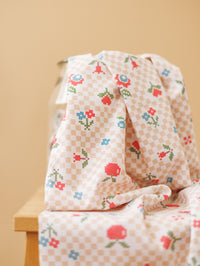 Cotton Poplin / Cross-stitch Floral