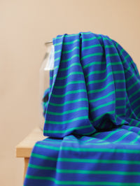 Cotton jersey / Stripes - Blue + Green