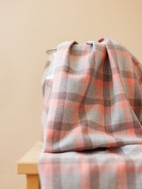 Cotton Checkers / Light Grey + Rose
