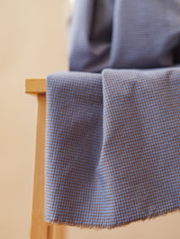 Cotton Seersucker - Mini / French Blue + Cacao