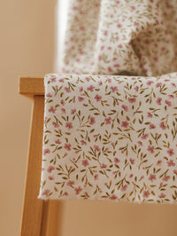 Cotton Poplin / Olive + Lavender Twigs