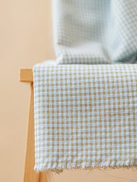 Cotton Seersucker - Mini / Sage + Sky Blue