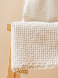 Cotton Seersucker - Mini / Ecru + Grey