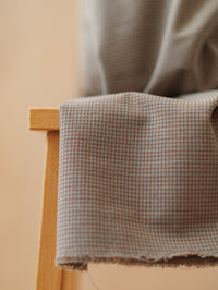 Cotton Seersucker - Mini / Mocha + Dusty green