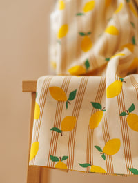 Cotton Poplin / Lemons & Stripes