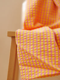 Cotton Seersucker / Lemon Strawberry