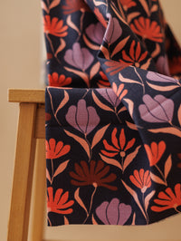 Canvas / Deep Mocha & Lilac Florals