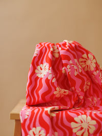 Canvas / Pink + Fuchsia Floral + Stripes