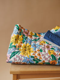 Quilted muslin / Jeans + Florals