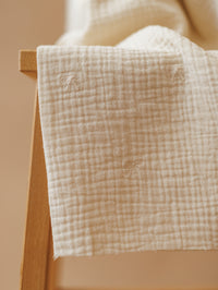 Muslin / Embroidered bows - Vanilla