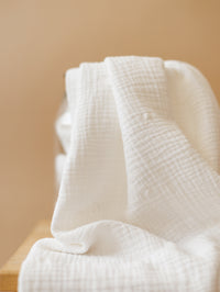 Muslin / Embroidered bows - Off white