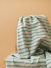 Cotton jersey / Stripes - Olive + Jade