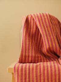 Muslin / Stripes - Honey + Raspberry