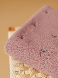 Teddy / Embroidered bouquets - Mauve