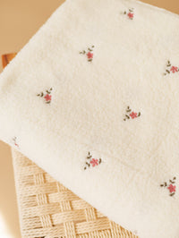 Teddy / Embroidered bouquets - ecru