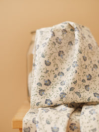Cotton / Soft florals -  Blue