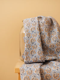 Cotton / Paisley - Blue Stone