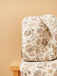 Soft brushed cotton / Natural +Blush floral