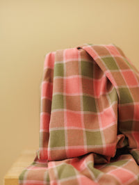 Cotton /  Rose + Olive plaid large
