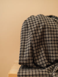 Cotton plaid / Black + grey