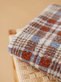 Boucle / Checkers - Sky Blue Ecru