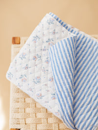 Quilted muslin / Cross stitch + stripes