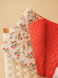 Quilted muslin / Winter flowers