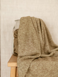 Ribbed Knit + Lurex / Olive Beige