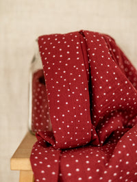 Muslin / tiny dots - deep red