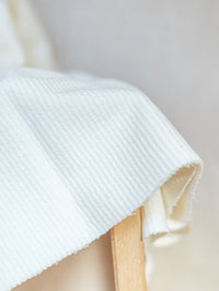 100% Cotton Ribbed terry / Off White