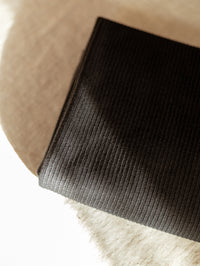 100% Cotton Ribbed terry / Black