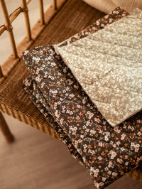 Quilted cotton / sage + midnight bloom
