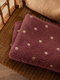 Teddy / Embroidered flowers - Lilac