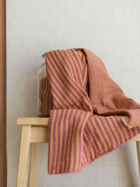 Muslin / Stripes - Honey + Raspberry