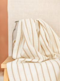 Double layer muslin / Stripes - Beige
