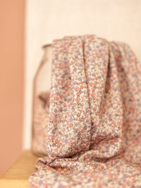 Ribbed Jersey / Tiny Mauve Flowers