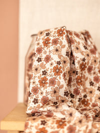 Cotton jersey / Cacao & Powder Flowers