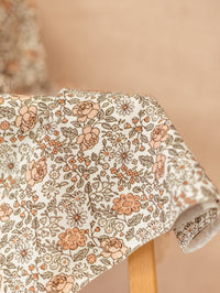 Cotton jersey / Soft peach Flowers