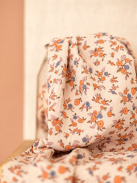 Muslin / Powder + Orange + Blue floral