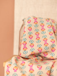 Cotton Poplin / Blockprint Blossoms