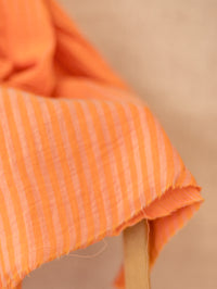 Muslin / Stripes - Orange & Peach