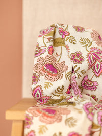 Cotton Poplin / Lilac + Cream floral