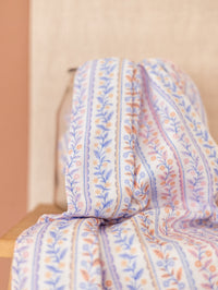 Muslin / Pastel Leaves & Stripes