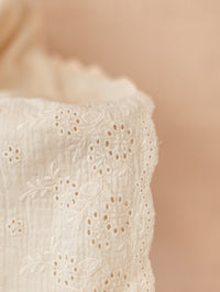 Muslin / Embroidery border - Natural