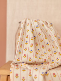 Ribbed Jersey / Stripes & Florals - Natural