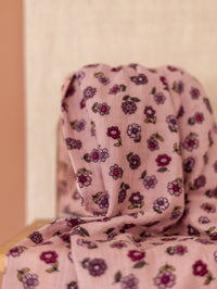 Muslin / Retro floral - old pink